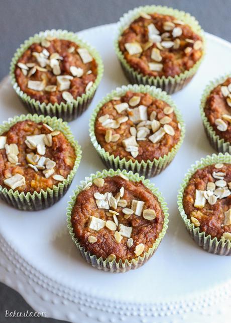 These Pumpkin Apple Muffins are a healthy breakfast treat that's full of fall flavor. This easy recipe is gluten free, refined sugar free, and vegan.