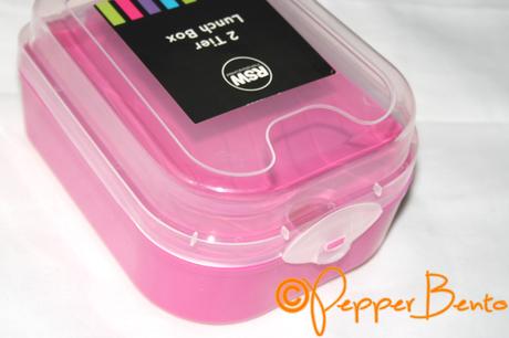 RSW Pink 2 Tier Lunch Box Open