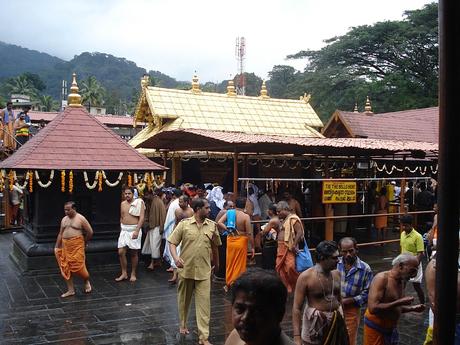 People of South India participate in Sabarimala pilgrimage.