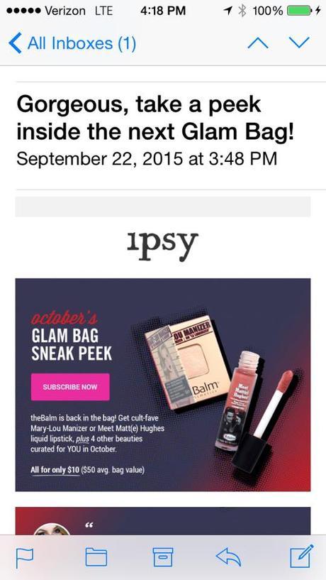 SPOILER ALERT (MORE FOR OCTOBER 2015 IPSY)!!!