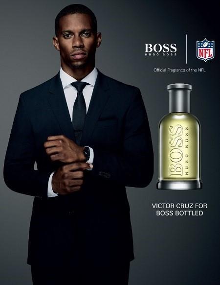 HUGO BOSS fragrances 2015 NY Giants Victor Cruz