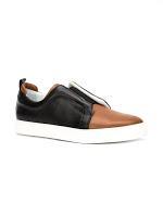 Color-Blocking In Cooler Weather:  Pierre Hardy Elasticated Slip-On Sneakers