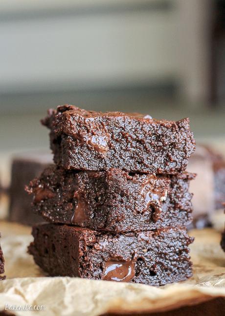 These are the Ultimate Gluten Free Fudge Brownies! This easy recipe makes super fudgy, melt in your mouth brownies. They are also refined sugar free and Paleo-friendly.