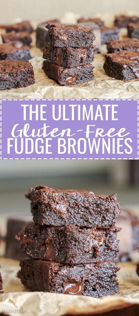 These are the Ultimate Gluten Free Fudge Brownies! This easy recipe makes super fudgy, melt in your mouth brownies. They are also refined sugar free and Paleo-friendly.