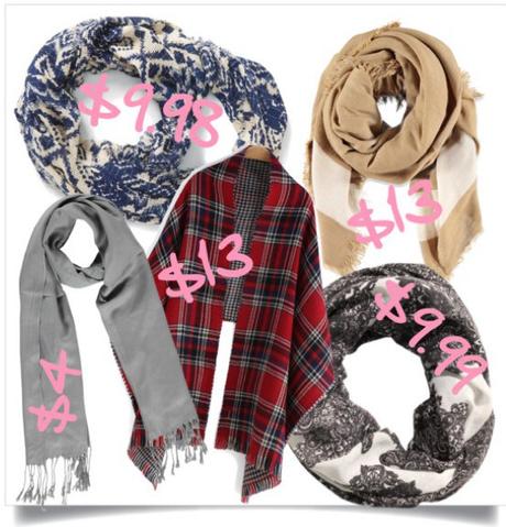 Layering Season: 5 Scarves Under $15