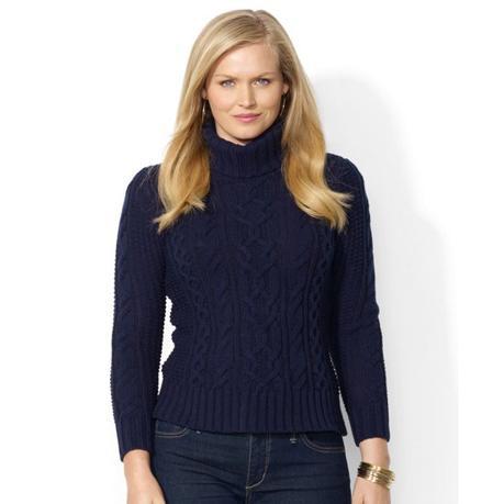 Lauren Ralph Lauren Cable Knit Turtleneck Sweater-min