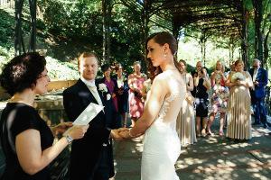 A Wedding in the Wisteria Pergola in the Conservatory Gardens