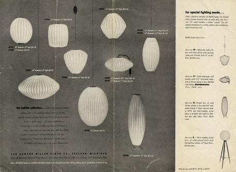 Archival advertisement for George Nelson Bubble Lamps