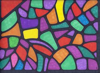 Jill Ann Whitney - coloured pen art - calming and therapeutic abstractions