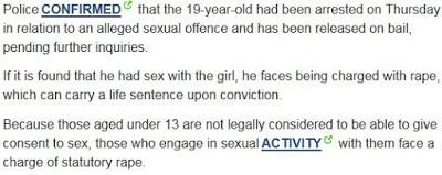 Man Charged With Getting A 12 Year Old Pregnant, Only Because She Wasn't 13!?