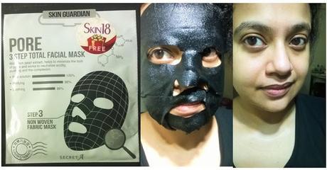 Skin18 Masks with Skin Guardian  3 Step Pore Total Facial Mask Review