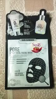 Skin18 Masks with Skin Guardian  3 Step Pore Total Facial Mask Review