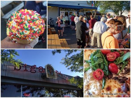 Ice cream at Big Dipper and pizza at Biga Pizza -- a perfect combination for a warm summer evening