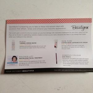 OCTOBER 2015 BEAUTYFIX REVIEW