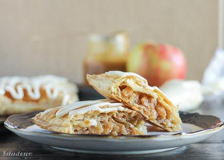 These Caramel Apple Toaster Strudel are a homemade twist on your childhood favorite! With a sticky sweet caramel apple filling and a cream cheese glaze, these are an upgrade on the classic.