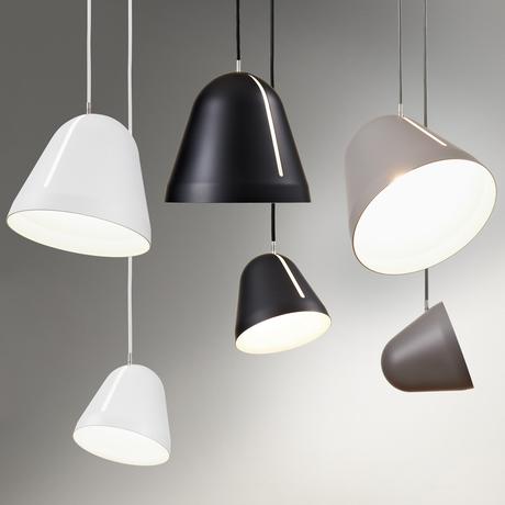 Cluster of pendant lights with tilting function