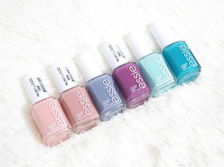 essie nail polish spring colection 2015 flowerista, perennial chic, picked perfect, garden variety, blossom dandy, petal pushers review swatches 1