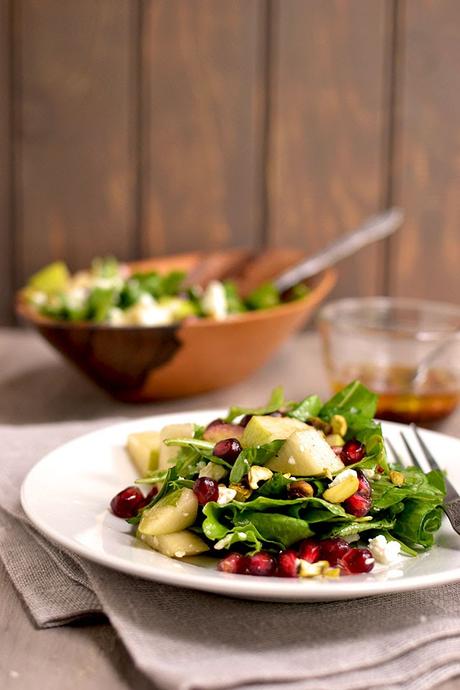 Arugula, Pear & Goat Cheese Salad