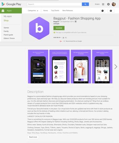 Baggout Shopping App -A Review