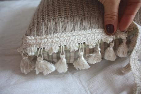 How To: Cable Knit Sweater + Tassel Pillow 