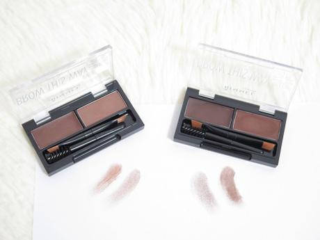 rimmel london brow this way brow sculptiing kit medium brown dark brown brow styling gel dark brown medium brown blonde clear review swatches 1