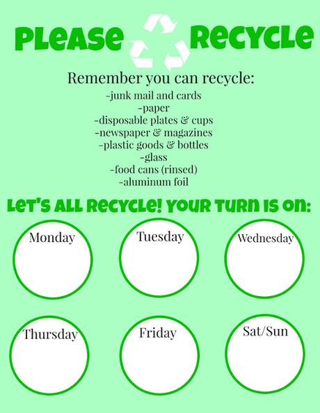 Easy Ways To Recycle and Re-Use at Home (FREE Printable)