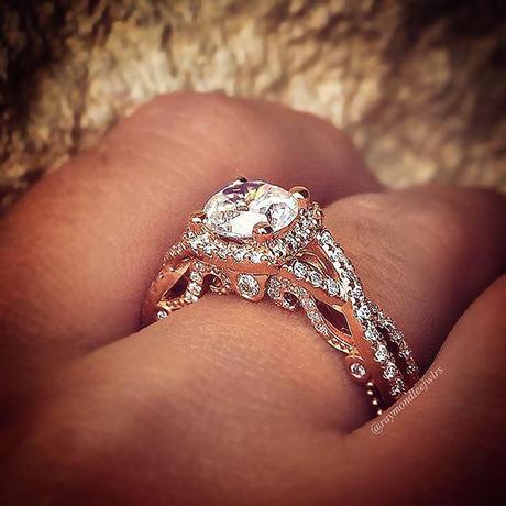 Verragio rose gold engagement ring mounting