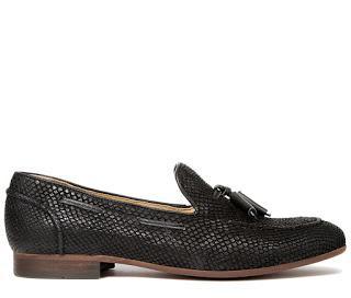 Snaking Through The Autumn Leaves:  Hudson Shoes Pierre Snake Suede Loafer