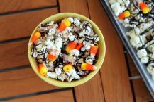 White Chocolate Candy Corn Popcorn