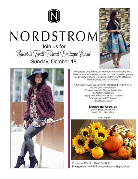 Join me at Nordstrom's ENCORE Department Fall Trend Boutique Event