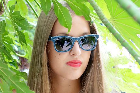 Denim Wayfarer Sunglasses