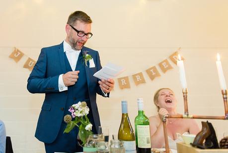 Wedding speeches at Barmbyfield Barn