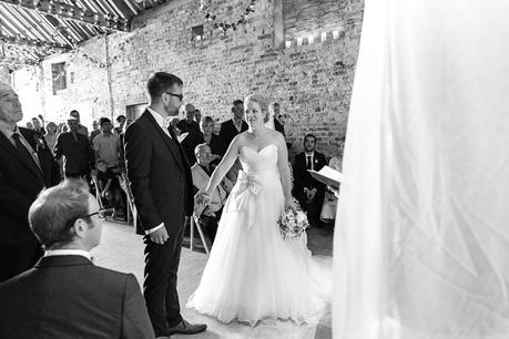 Ceremony at Barmbyfield Barn Wedding