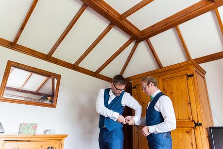 Groom Preparation for Barmbyfield Barn Wedding