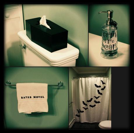 bathroom halloween decoration tips advice how to ideas inspiration instagram coffin tissue soap dispenser shower bats diy