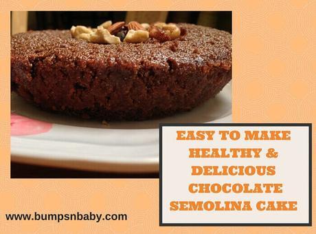 Chocolate Semolina Cake Recipe for Kids (Microwave and Oven Methods)