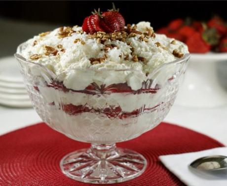 Southern Strawberry-Coconut Punch Bowl Cake