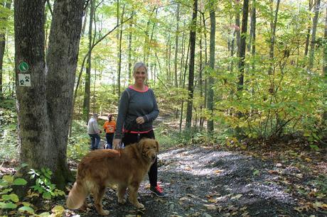 Dog hiking the Pequot Trails #Walktober Lantern Hill