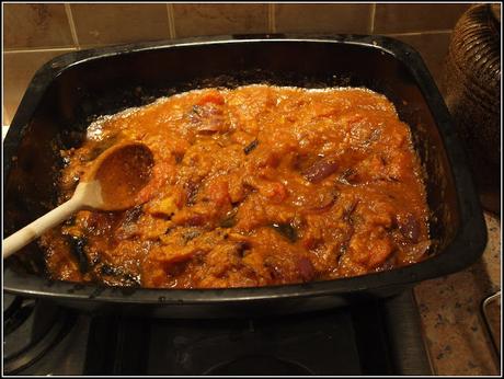 Harissa chicken with vegetable marga