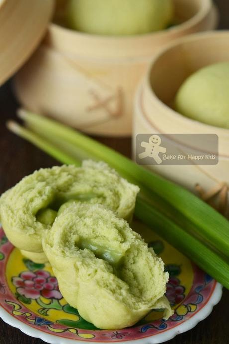 pandan kaya bao steamed buns