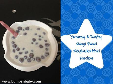 Ragi Paal Kozhukattai Recipe or Ragi Dumplings in Milk for Kids