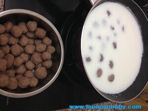 Ragi Paal Kozhukattai Recipe or Ragi Dumplings in Milk for Kids