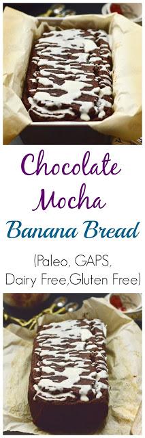 Chocolate Mocha Banana Bread (Paleo, GAPS, Gluten Free, Dairy Free)