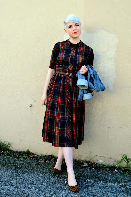 Look of the Day: Plaid Shirt Dress