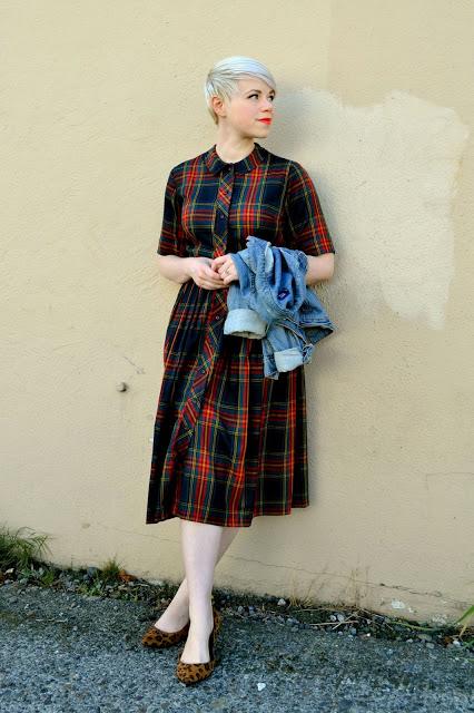 Look of the Day: Plaid Shirt Dress