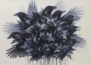 Bryan Holland - crow artist - graphic nature in action
