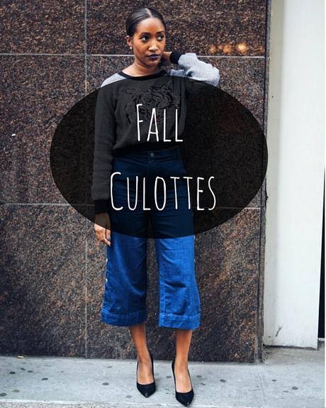 How to Wear Culottes in the Fall