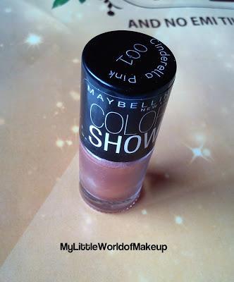 Maybelline Color Show nail Paint in Cinderella Pink - Review & Swatches