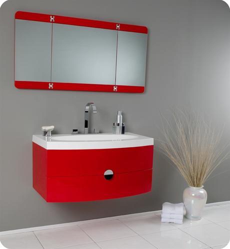 energia single bathroom vanity red modern floating bold style design colorful color