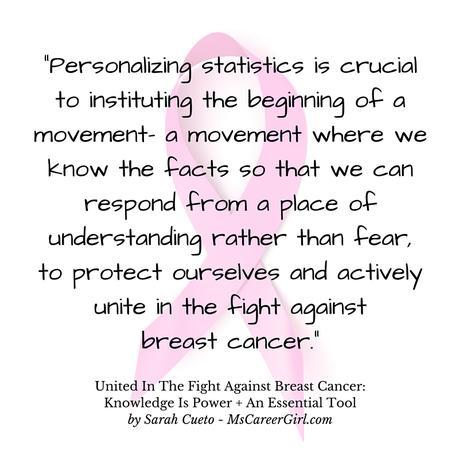 United In The Fight Against Breast Cancer: Knowledge Is Power + An Essential Tool